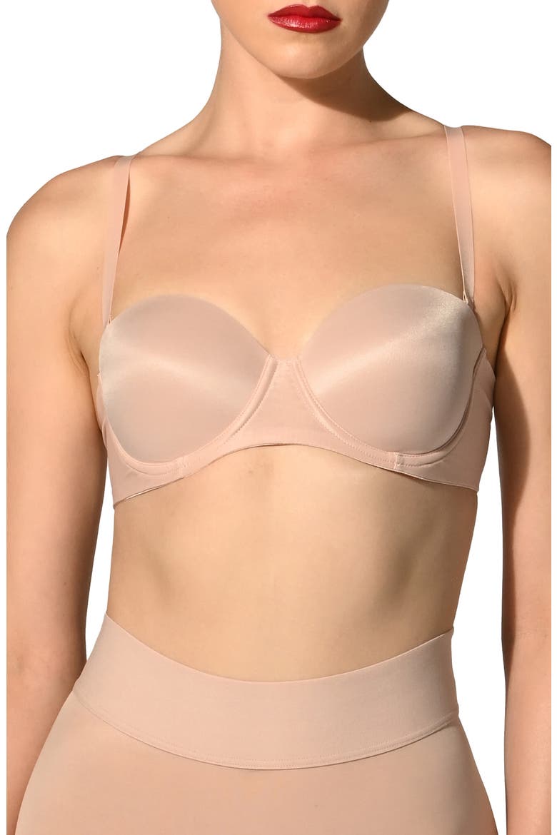 Bandeau Underwire Bra, Main, color, ROSEPOWDER