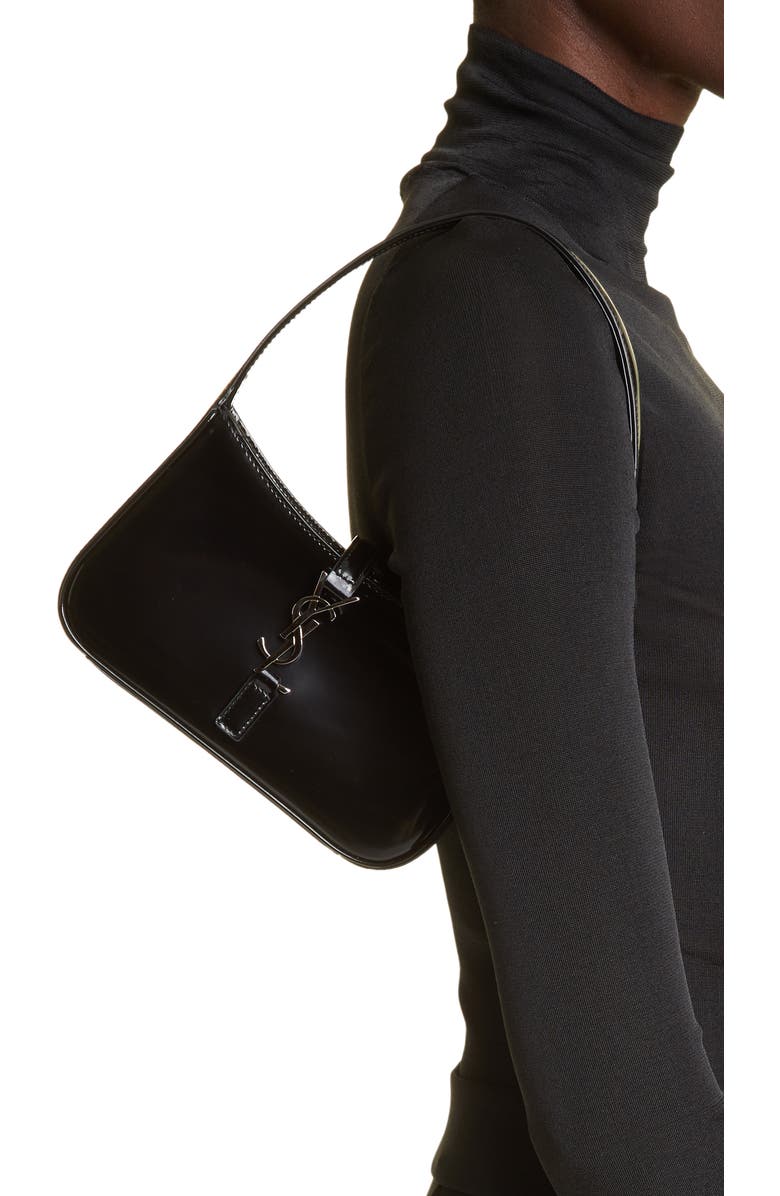 Saint Laurent Mini Le 5 à 7 Glossy Leather Shoulder Bag, Alternate, color,