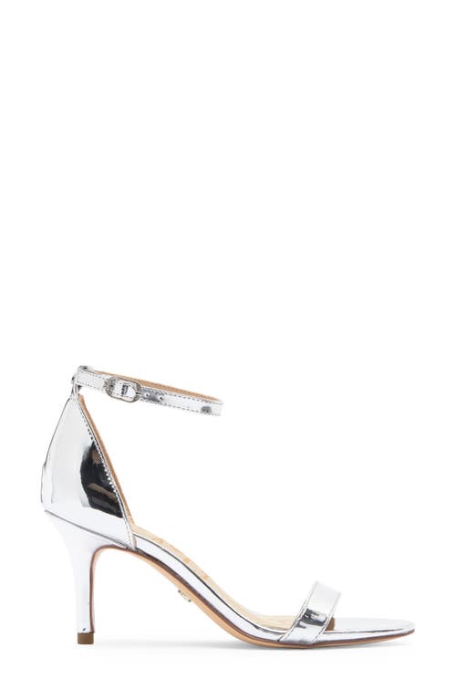 Sam Edelman Patti Ankle Strap Sandal In Soft Silver