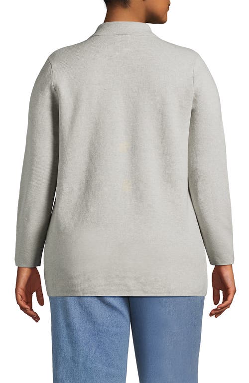 LANDS' END LANDS' END PLUS SIZE FINE GAUGE COTTON BUTTON FRONT BLAZER SWEATER 