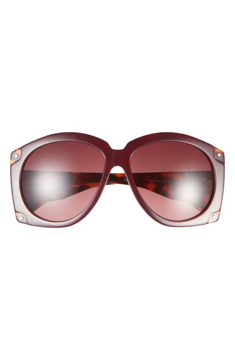 61mm Round Sunglasses