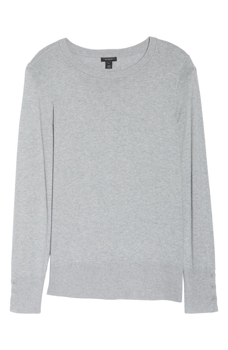 Halogen<sup>®</sup> Crewneck Sweater, Alternate, color, Grey Heather