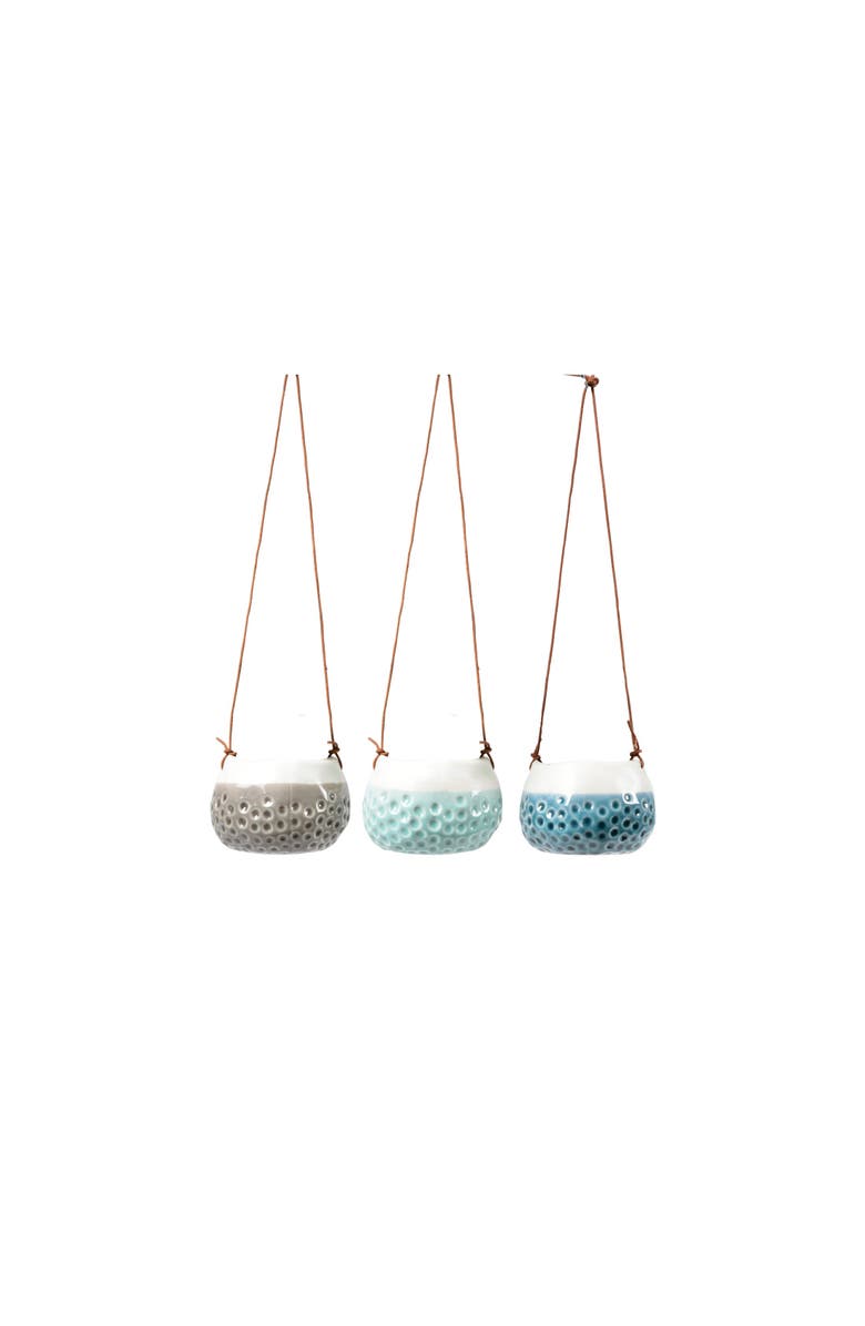 Burgon & Ball Hanging Baby Dotty Trio Vases, Main, color, Stone