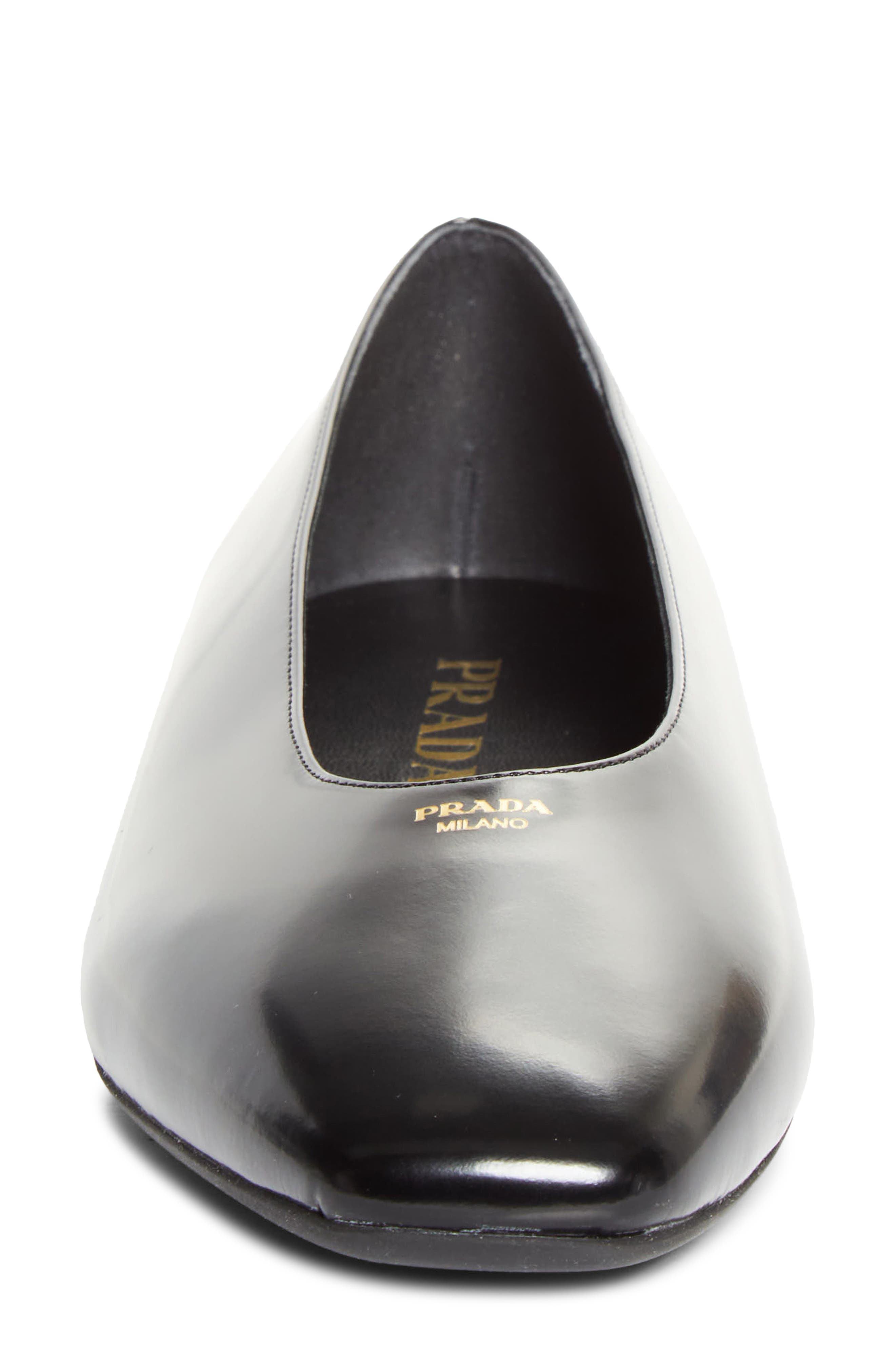Prada Ballerina Flat, Alternate, color, Nero