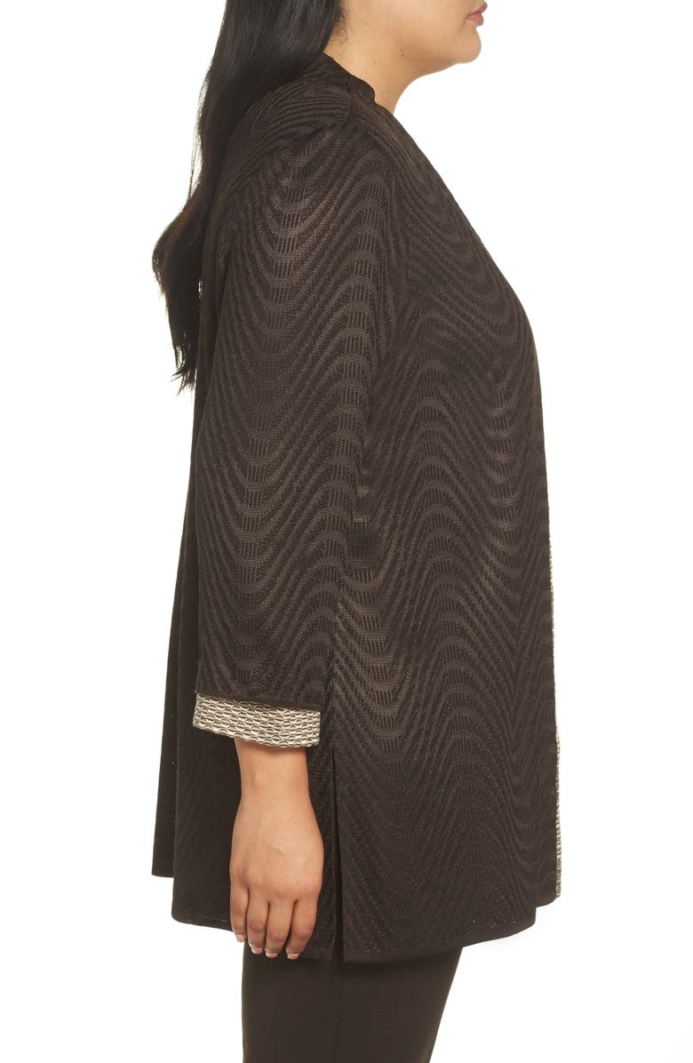 Ming Wang Layered Longline Jacket, Alternate, color, 