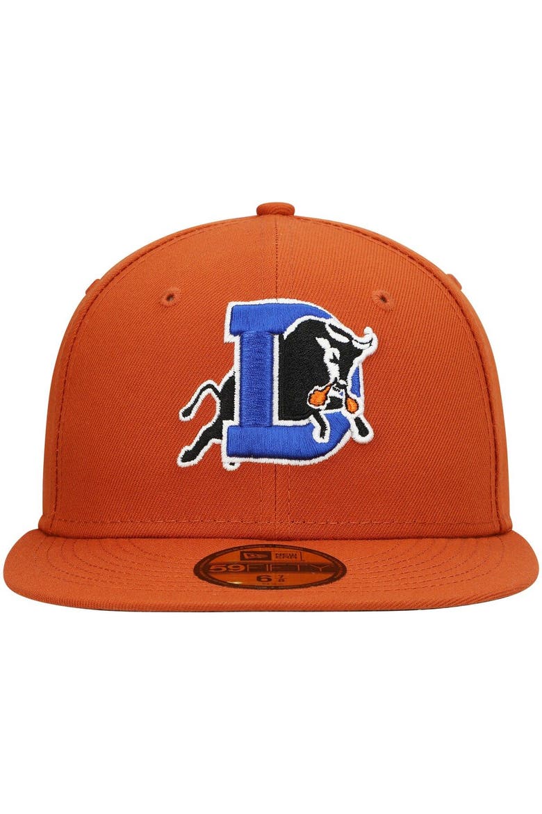 Men's New Era Orange Durham Bulls Authentic Collection Team Alternate 59FIFTY Fitted Hat, Alternate, color, Orange