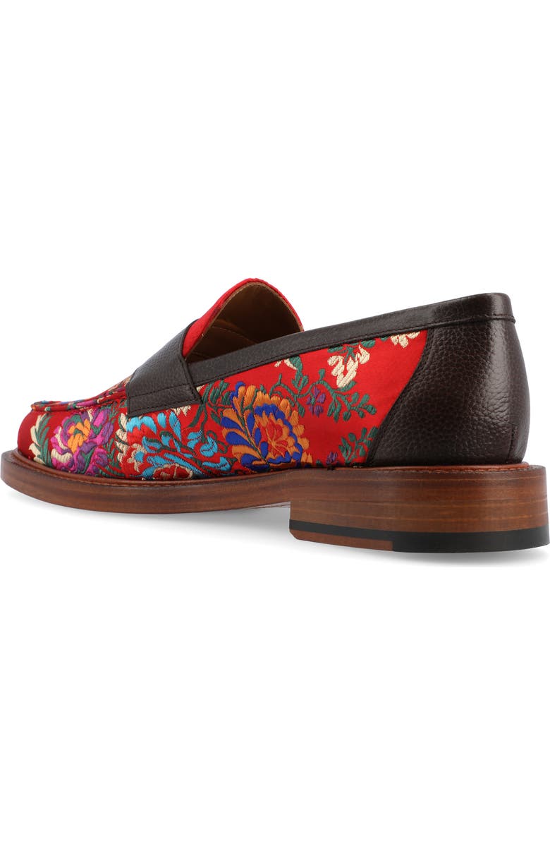 TAFT The Fitz Floral Brocade Penny Loafer, Alternate, color,