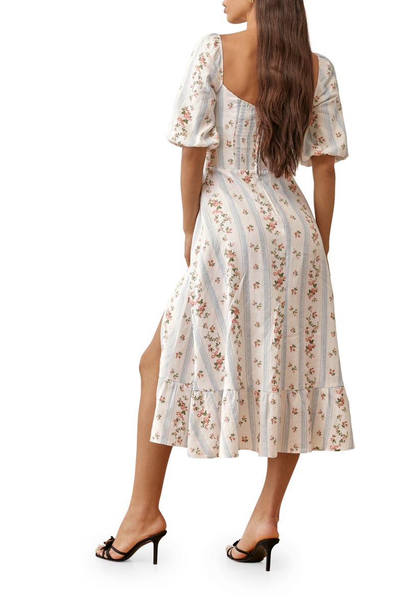 Belgium Linen Midi Dress, Alternate, color, SURREY