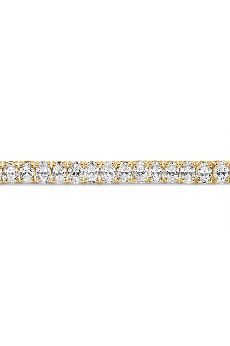 10Ct Oval Diamond Tennis Bracelet 14k Gold 7" Lab Grown, Alternate, color, 14k Yellow Gold
