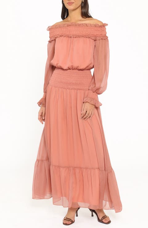 Paris Off Shoulder Maxi Dress