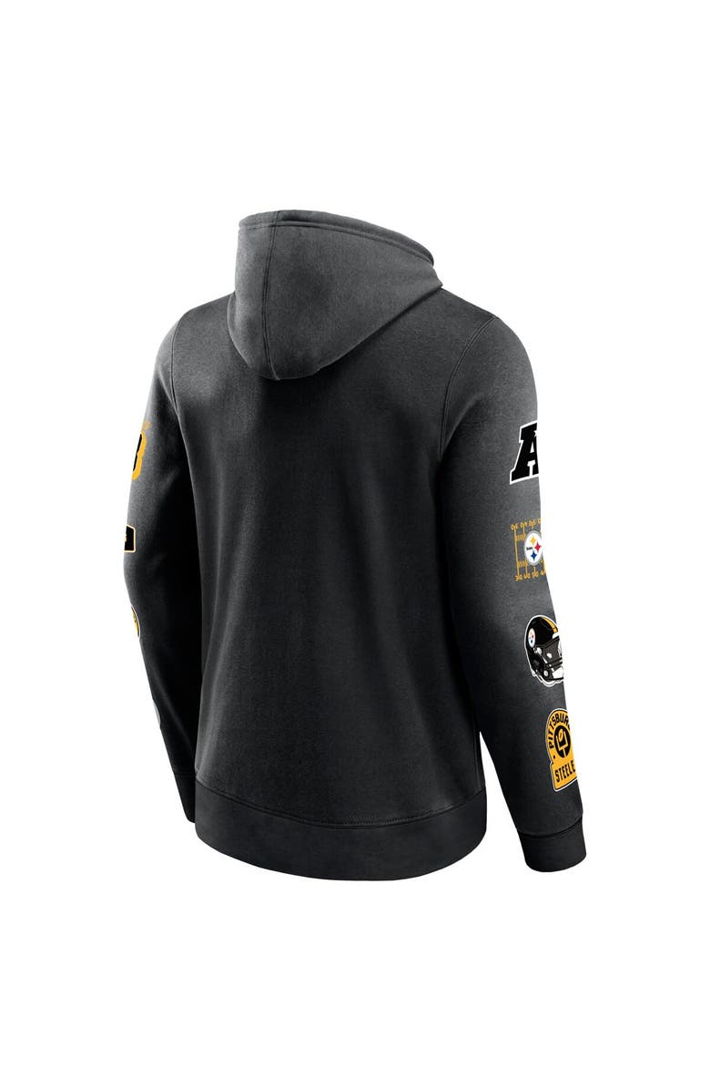 FANATICS Men's Fanatics Branded Black Pittsburgh Steelers Wild Winner Pullover Hoodie, Alternate, color,