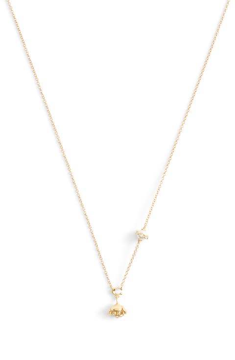 Floral Short Pendant Necklace