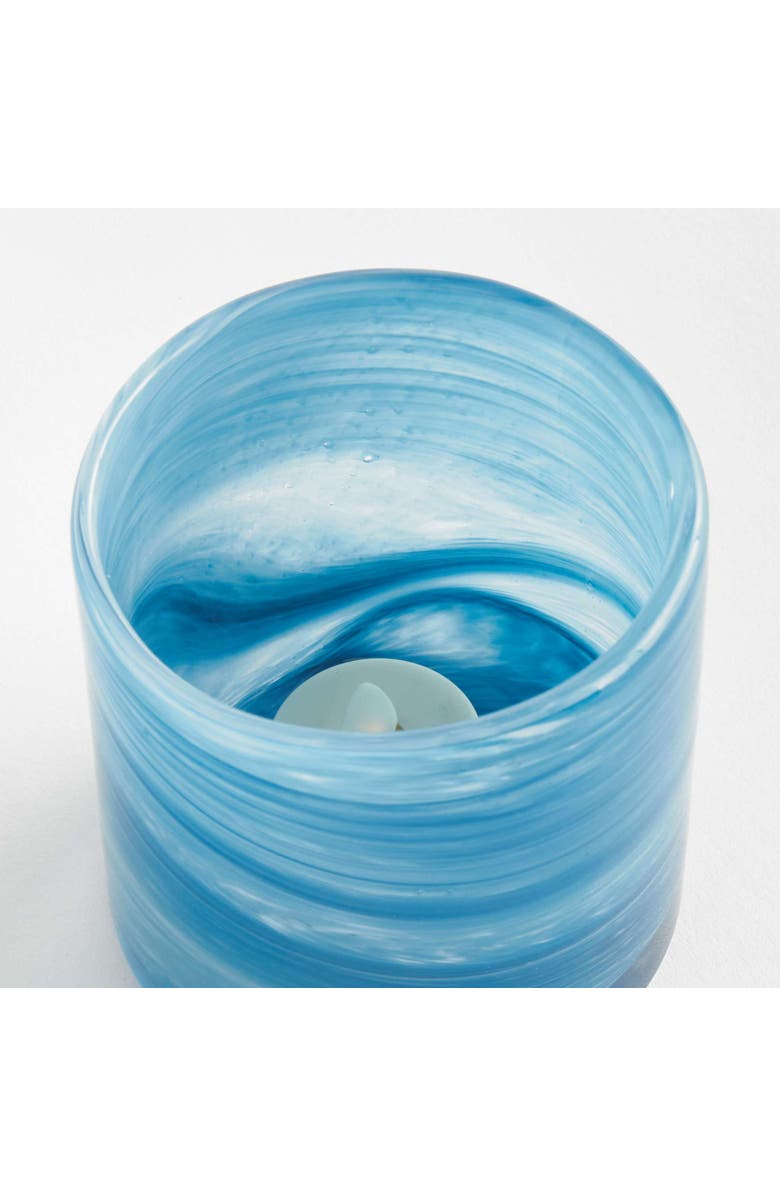 Napa Home & Garden Barclay Butera Seaside Glass Hurricane, Alternate, color, Blue