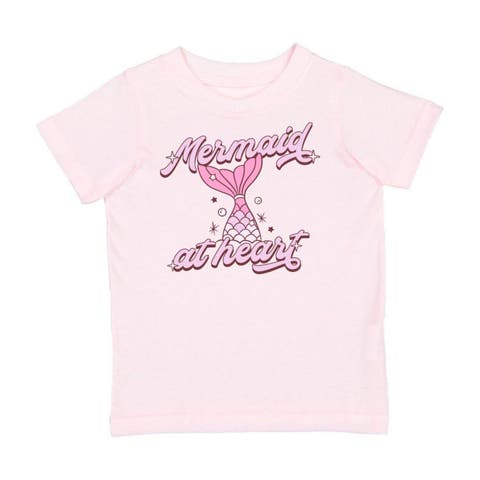 Mermaid At Heart Short Sleeve T-Shirt (Baby, Toddler, Little Kid & Big Kid)