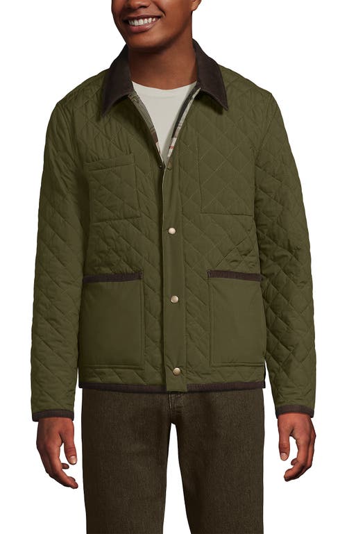 Lands' End Reversible Insulated Barn Jacket In Multi
