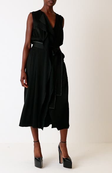 国内発| VICTORIA BECKHAM Trench カットアウト シルクドレス Victoria Beckham Sleeveless Belted Trench Dress | Nordstrom