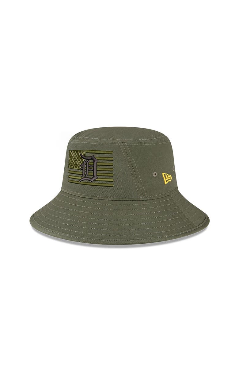 New Era Men's New Era Green Detroit Tigers 2023 Armed Forces Day Bucket Hat, Main, color,