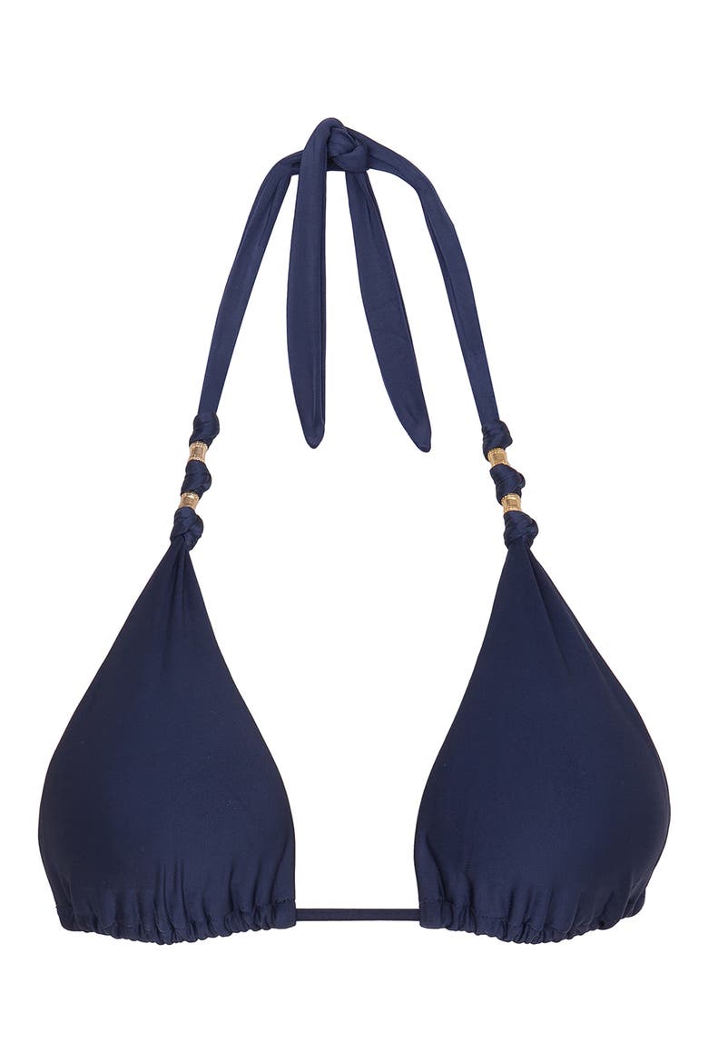 Paula Triangle Bikini Top, Alternate, color, NAVY