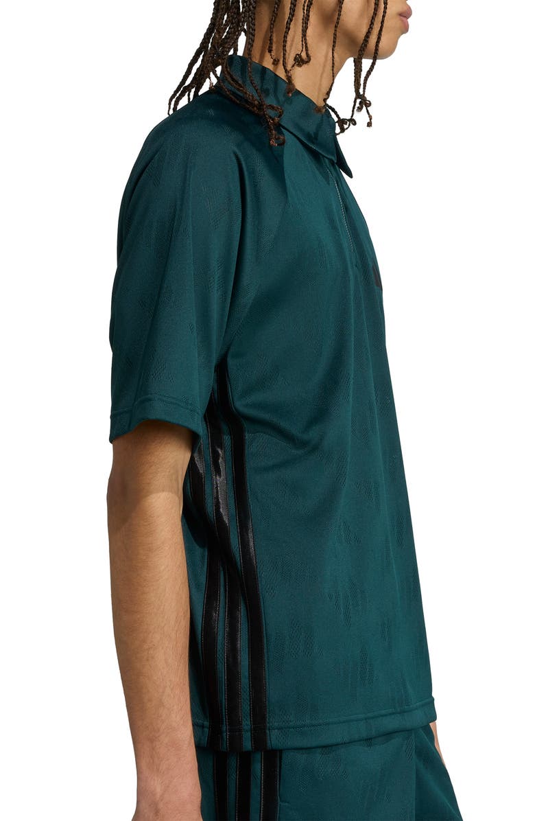 adidas Stadium Jacquard Polo, Alternate, color, Aurora Ivy/ Black
