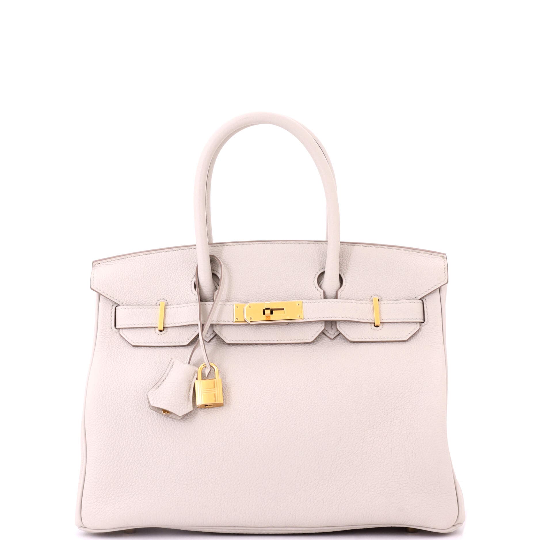 Pre-Owned Hermes Birkin Handbag Light Togo with Gold Hardware 30, Main, color, 