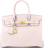 Pre-Owned Hermes Birkin Handbag Light Togo with Gold Hardware 30