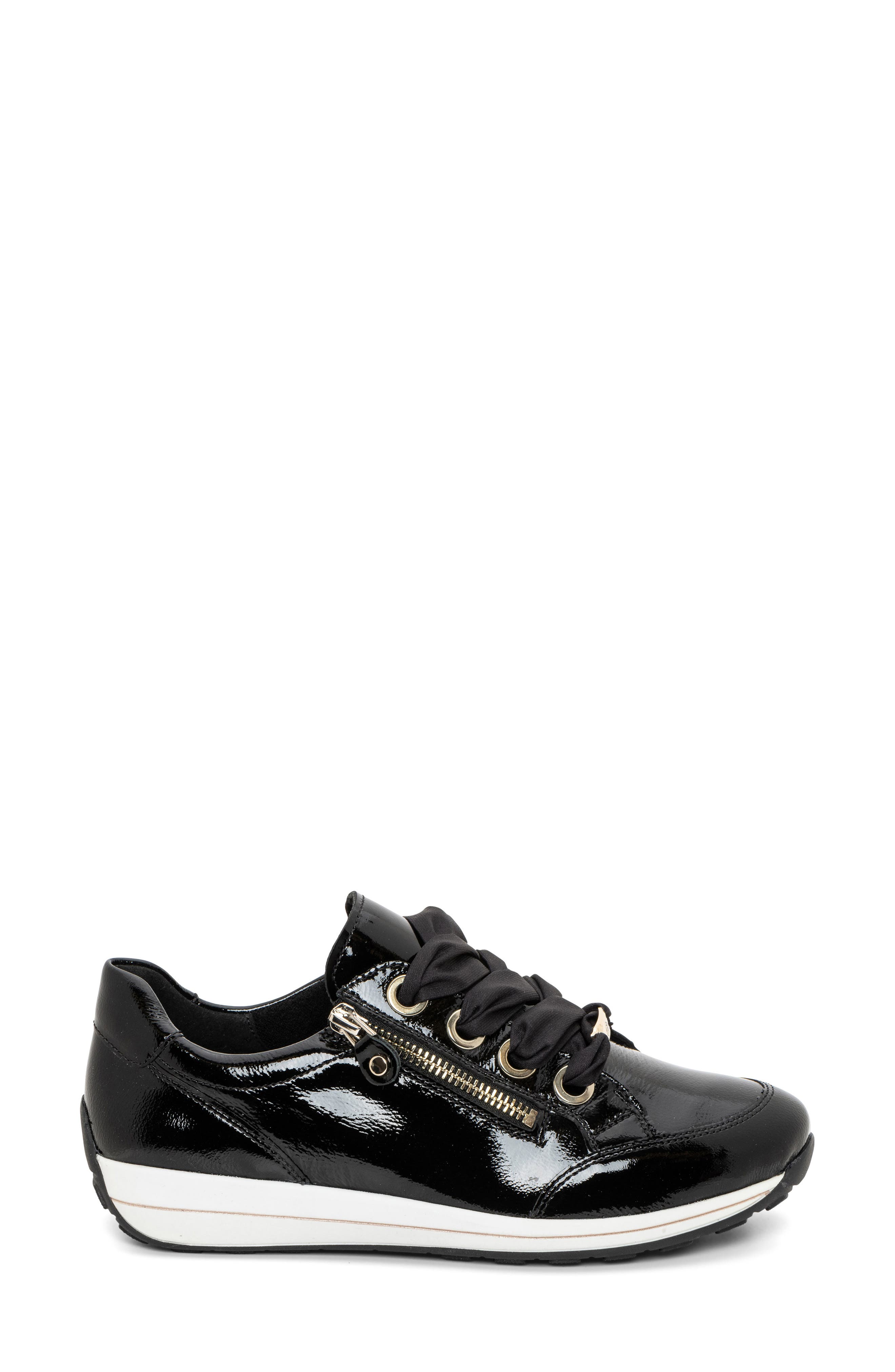 ara Ollie Sneaker, Alternate, color, Black/Gold