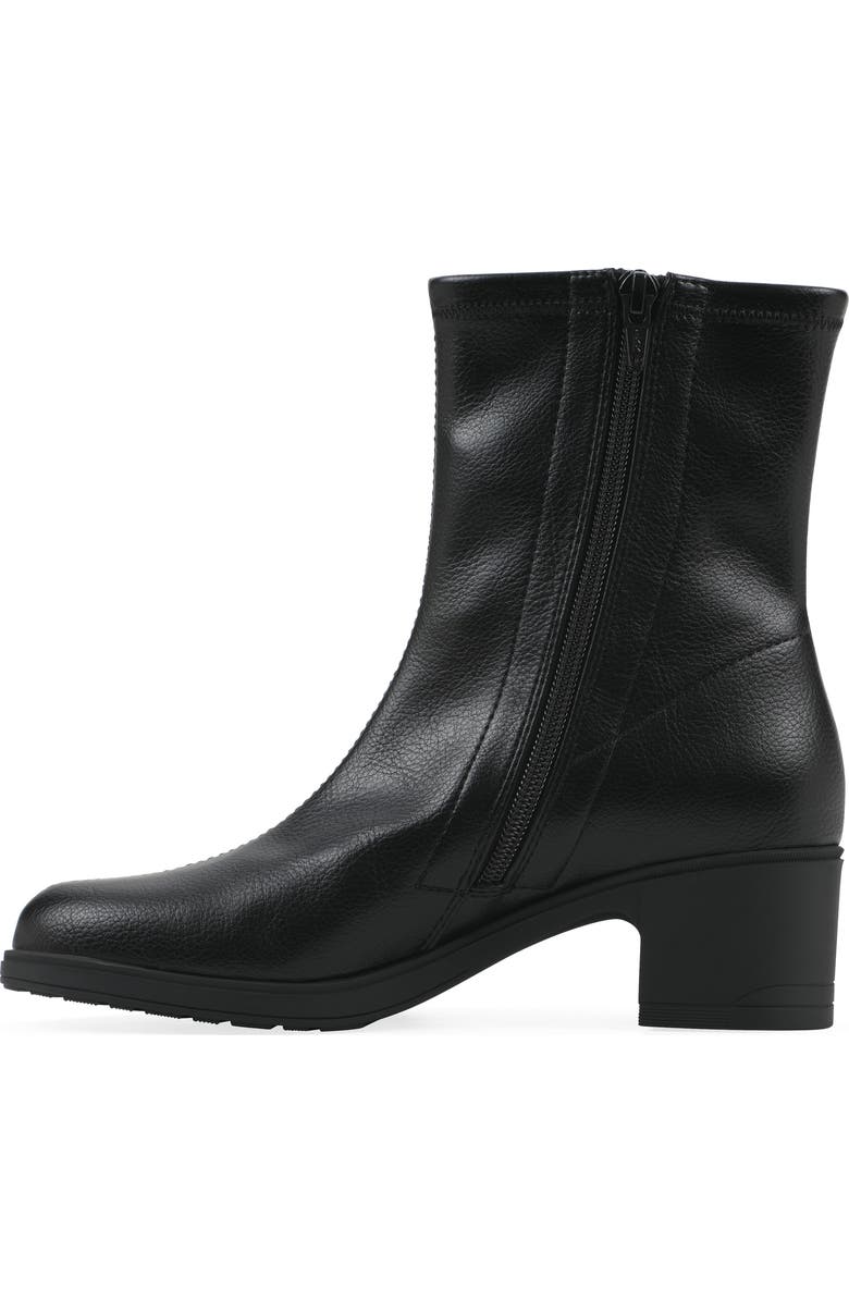 CLIFFS BY WHITE MOUNTAIN Huda Block Heel Bootie, Alternate, color, Black Smooth