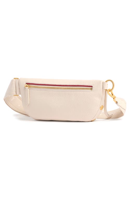 Hammitt Charles Crossbody Calla Lily White Brushed Gold Med In Burgundy