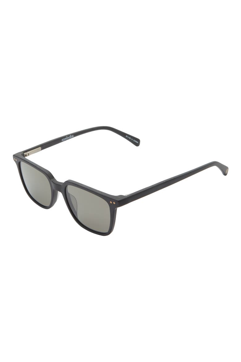 C Suite 50mm Polarized Square Sunglasses, Alternate, color, MATTE BLACK