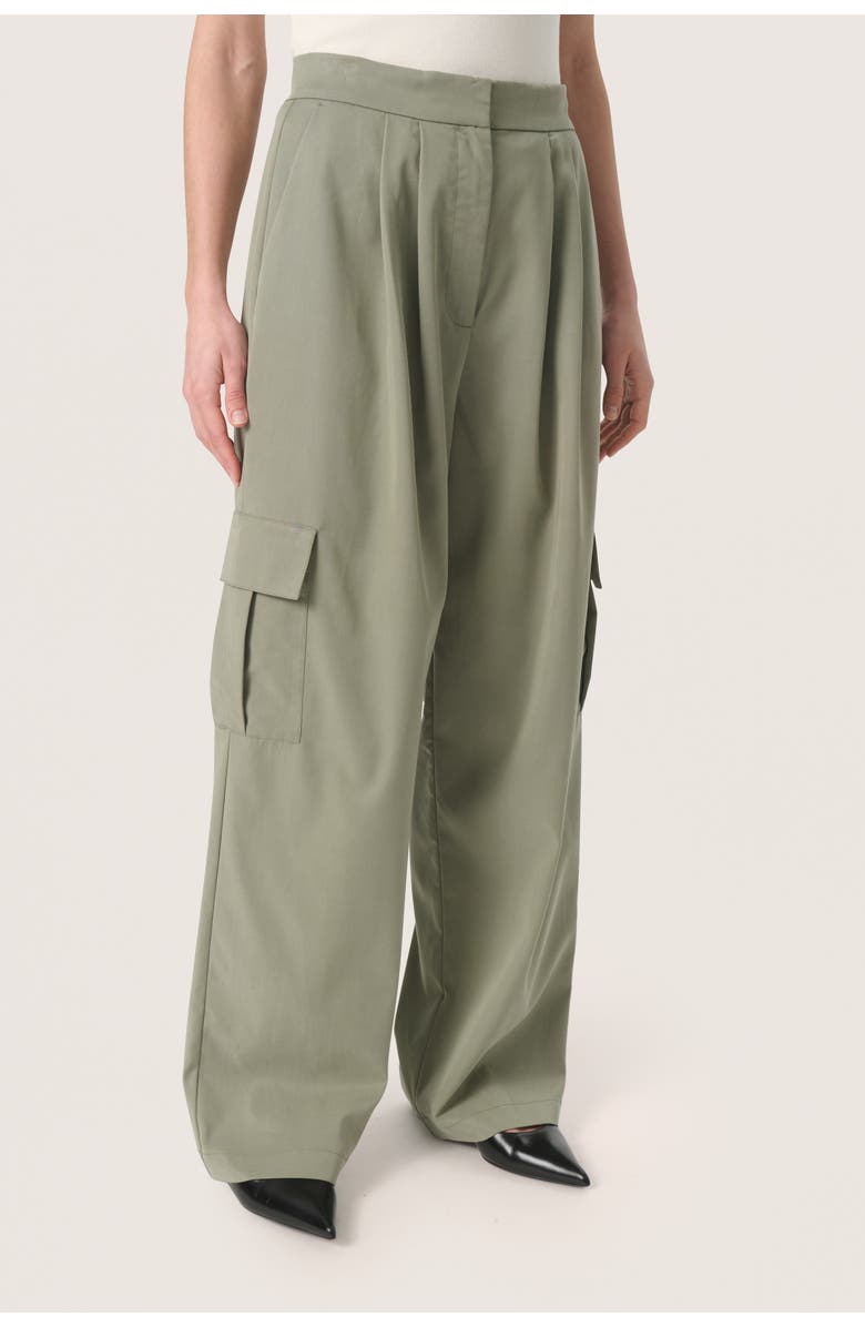 Soaked in Luxury SLKellie High Waist Cargo Trousers, Main, color, Shadow