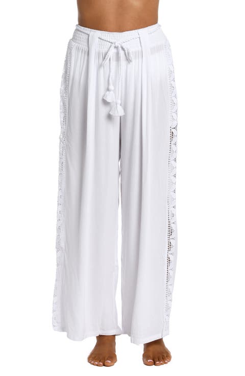 Coastal Crochet Wide Leg Cover-Up Pants