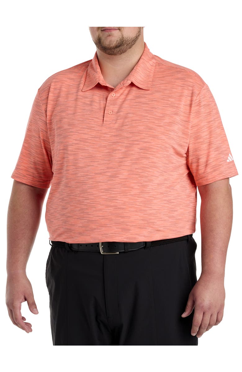adidas Spacedye Golf Polo Shirt, Main, color, Coral Fusion
