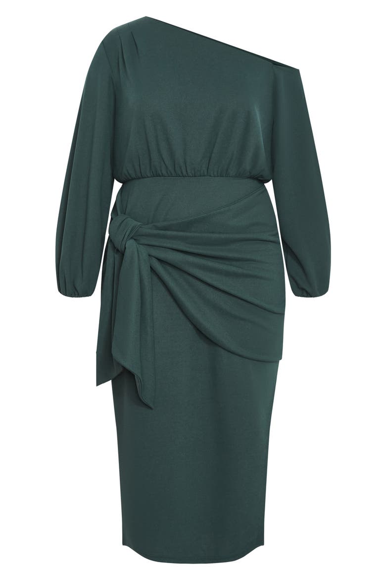 Alysia Long Sleeve Midi Dress, Alternate, color, FOREST