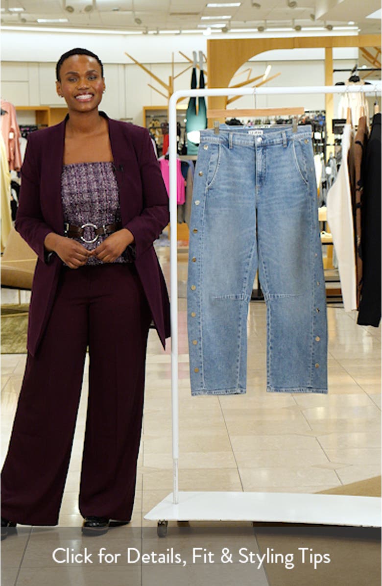 Franke Studded Barrel Leg Jeans, sales video thumbnail