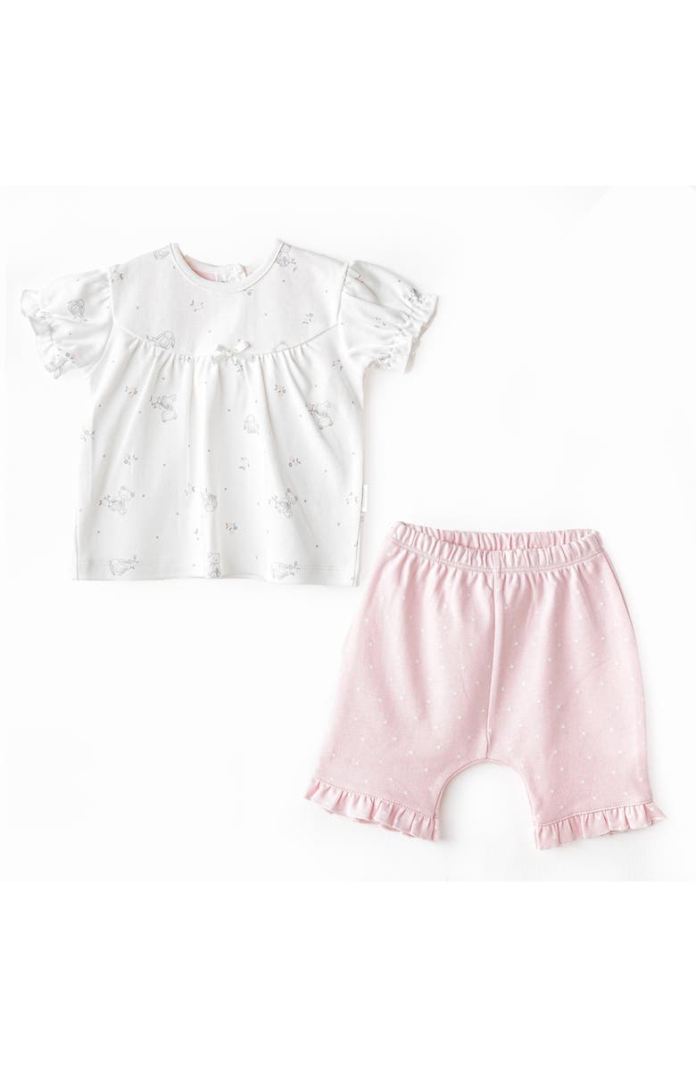 Andy Wawa Shorts Cuddly Bunny Bear Outfit, Main, color, Pink