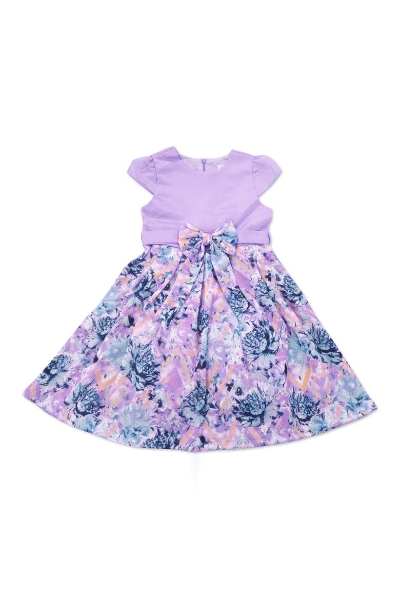 Kids' Lilac Floral Dress, Main, color, LIGHT/ PASTEL PURPLE