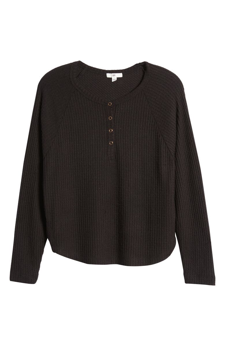 BP. Women's Oversize Snap Front Henley Top, Alternate, color, 