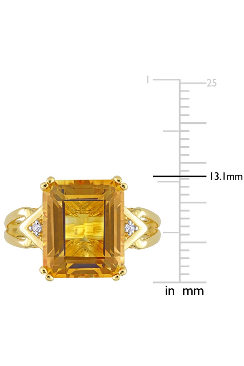 Gemstones & White Topaz Cocktail Ring, Alternate, color, Citrine/Yellow-Plated