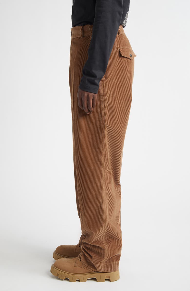 Moncler Corduroy Trousers, Alternate, color, Brown