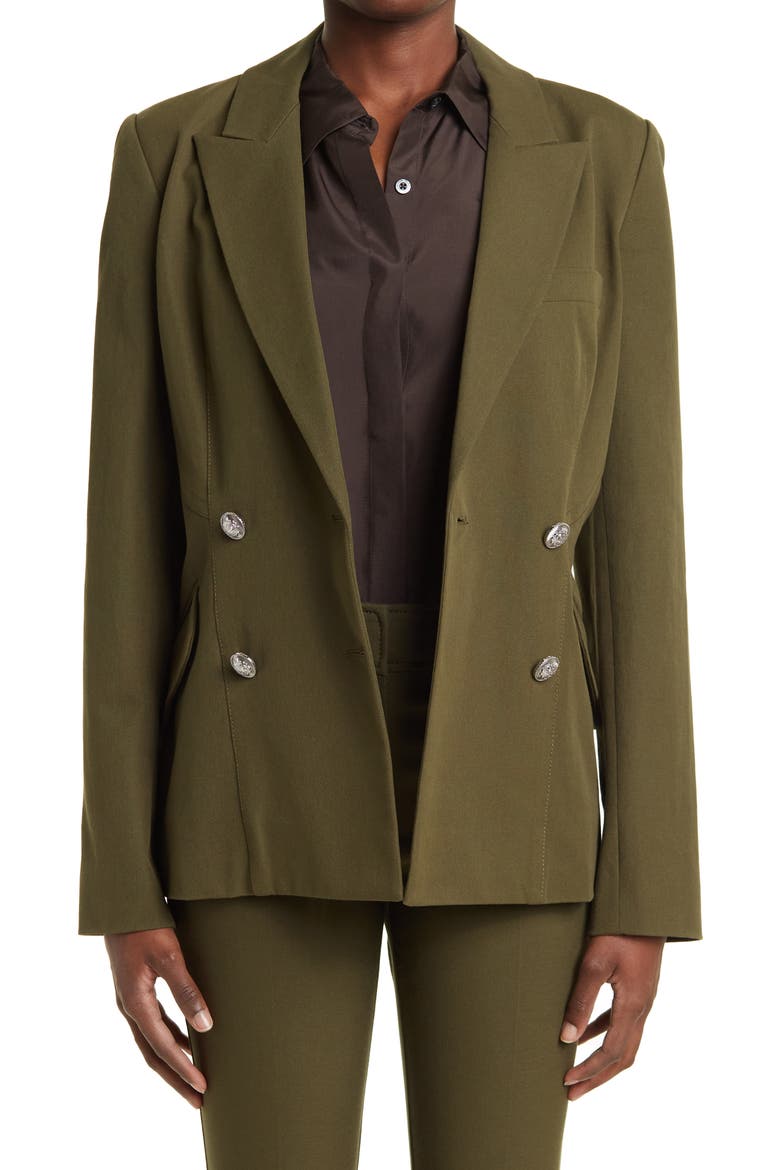 Rodeo Double Breasted Blazer, Main, color, ARMY GREEN