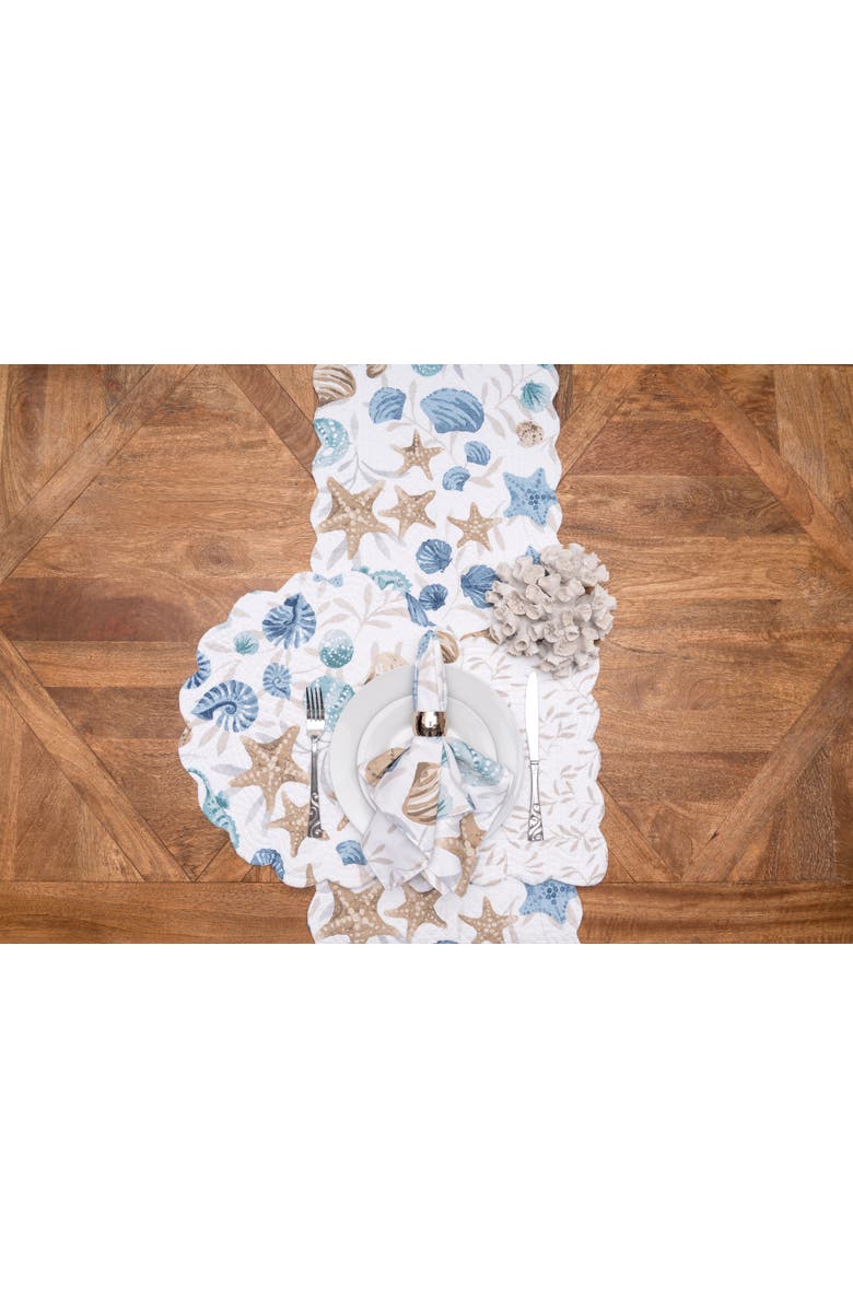 C&F Home Coastal Shells Set of 6 Placemats  13" x 19", Alternate, color, White