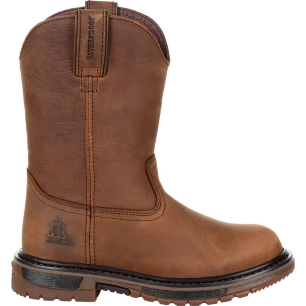 Rocky Kid's Flx Waterproof Western Boot in Brown  product