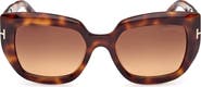 TOM FORD Saltzman 53mm Gradient Butterfly Sunglasses
