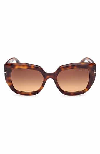 TOM FORD Saltzman 53mm Gradient Butterfly Sunglasses