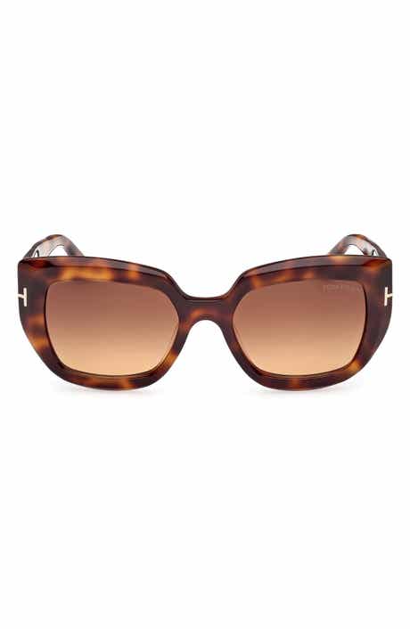 TOM FORD Saltzman 53mm Gradient Butterfly Sunglasses