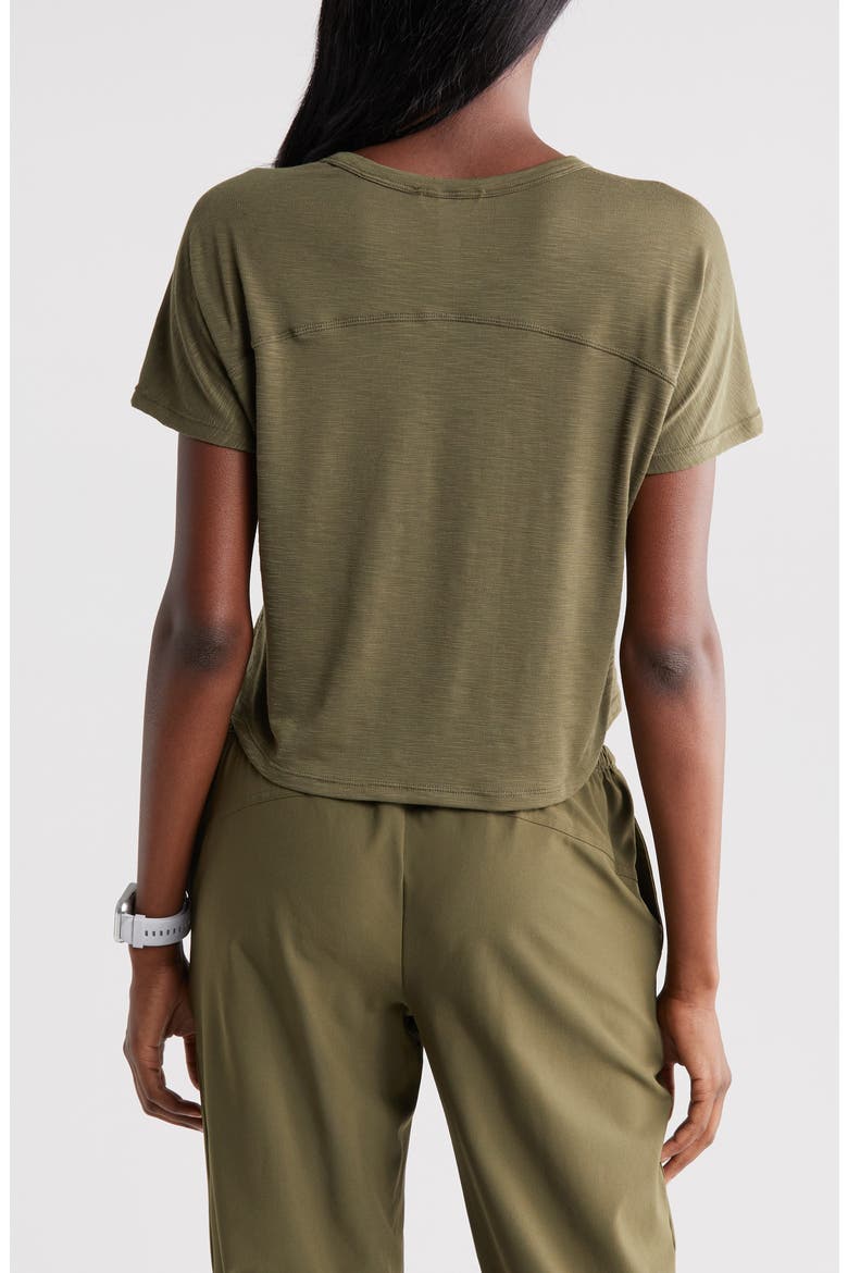 Spark Boxy Slub T-Shirt, Alternate, color, OLIVE NIGHT