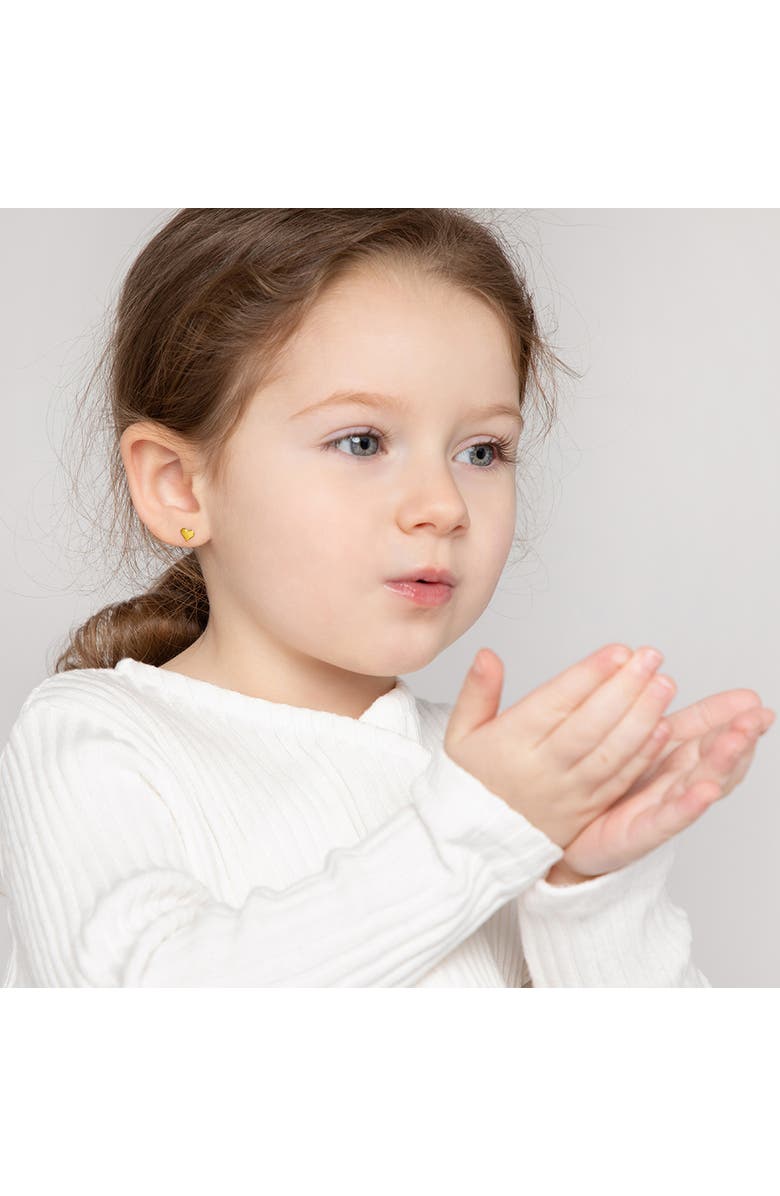 In Season Jewelry Tiny Polished Heart Earrings, Alternate, color, Gold