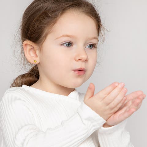 Tiny Polished Heart Earrings