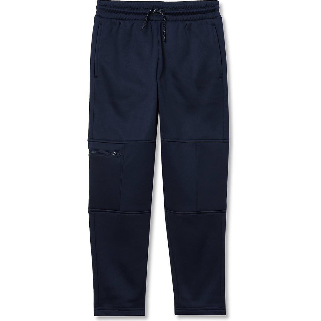 Lands' End Boys Husky Basic Iron Knee Fleece Joggers In Blue