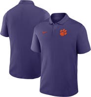 Nike Men's Nike Purple Clemson Tigers Primetime Victory Primary Logo Performance Polo